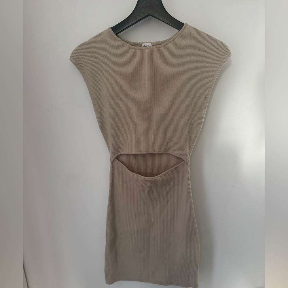 Aritzia Wilfred Cutout Knit Mini Dress